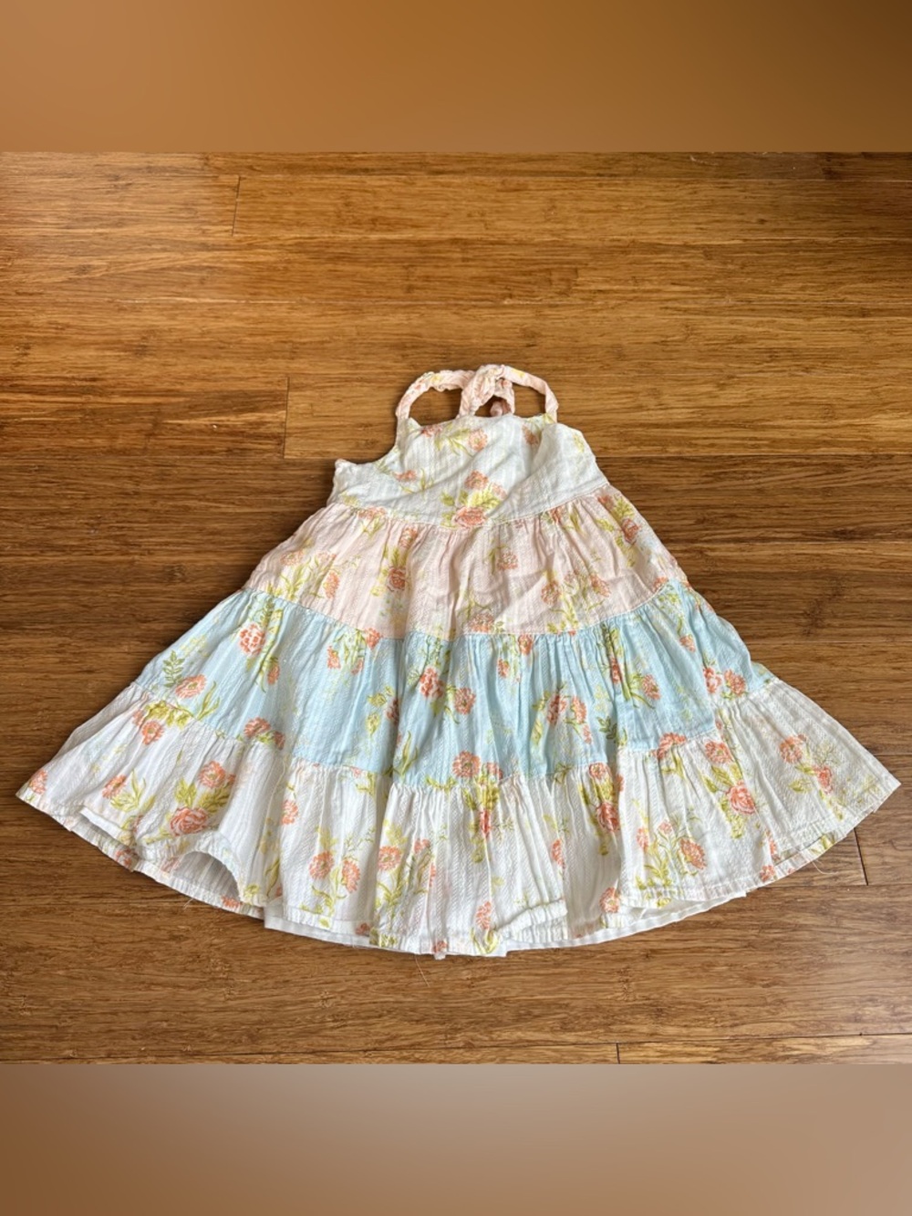 CATHERINE MALANDRINO Toddler Girls Strappy Floral Mixed Print Dress
